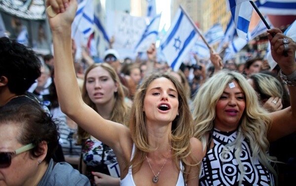 Crowds Rally In New York's Times Square In Support Of Israeli Action In Gaza